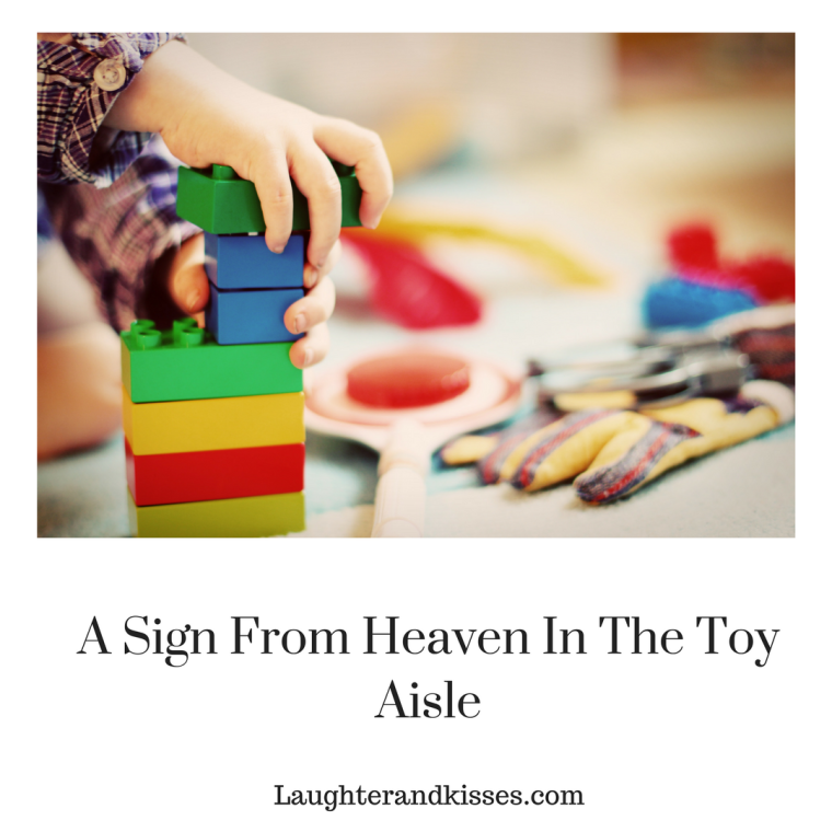 A sign from heaven in the toy aisle